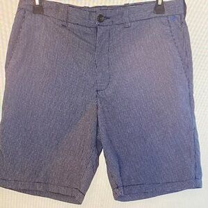 14th & Union Navy Pinstripe Flat Front Shorts